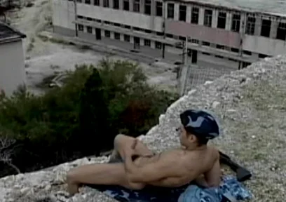 Young Muscular Soldier Strokes His Monster Cock Solo and Blasts a Massive Load