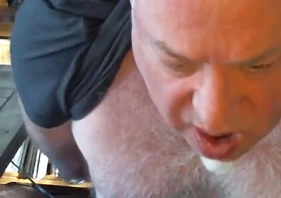 Bear Jerks off on Cam Makes Guy Watching Shoot