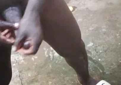 African Prince with Giant BBC Makes Sextape While in Wash Rooms