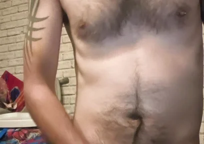 Big Dick Wanking and Smoking Topless
