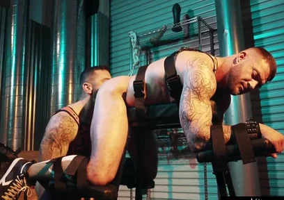 Muscly Sub Railed By Hairy Dom Brazil With Drew Valentino And Tryp Bates
