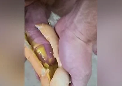 Guy Shoves His Cock Between Two Saucy Buns. Dp Creampie. Asmr. Hotdogs And Mustard