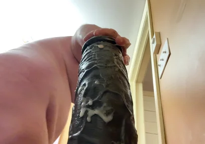 Massive huge dildo up my ass