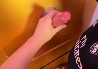 Xl Cock Double Blowjob at the Gloryhole