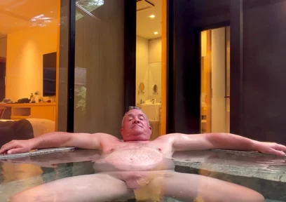 Stripping Down and Getting in the Hot Tub.