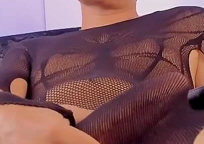 Good Boy Femboy Ken Masturbates in Tights and Asks to Be Watched