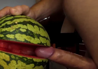 My Way of Beeing a Vegan. Fucking a Watermelon