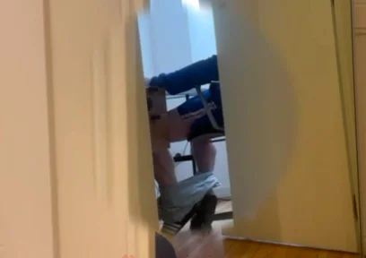 Caught My Straight Flatmate Jerking off to Porn
