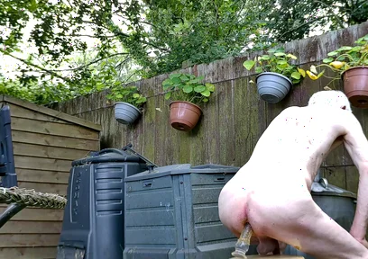 Live Outdoor Strip,dildo and Sounding Show with Cum