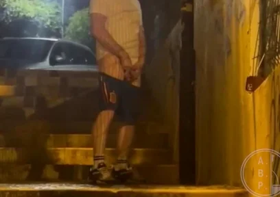 Straight Boy Caught Peeing in the Street for the Second Time in the Same Night - Homemade Video
