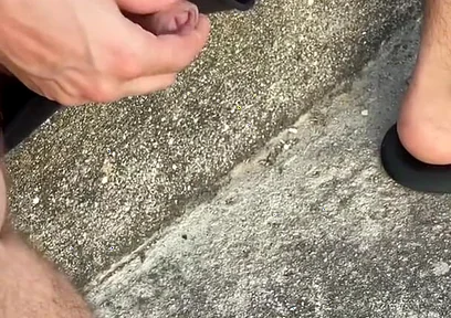 Amateur Straight Boy Lost a Bet He Has to Expose His Cock in the Street and Either Piss or Cum