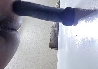 14 Inch Dildo Stretches Me to the Max. It Made Me Piss Cum