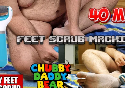 Chubby Daddy Bear Scrub His Dirty Feet