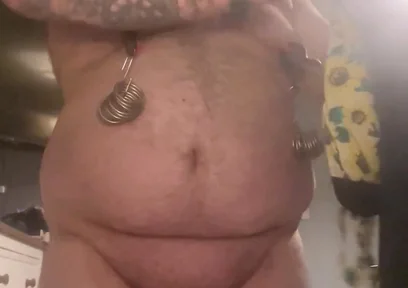 Cock and Ball Bondage Acting as Chastity with Nipple Clamps Butt Plug and Crossdressing