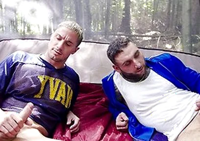 Buddies Tony Dangelo & Skyy Knox Turn Ruined Camping Trip Into Jerk Off Session