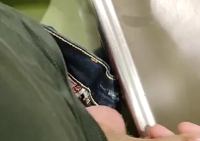 Young Skninny Boy Piss on the Train
