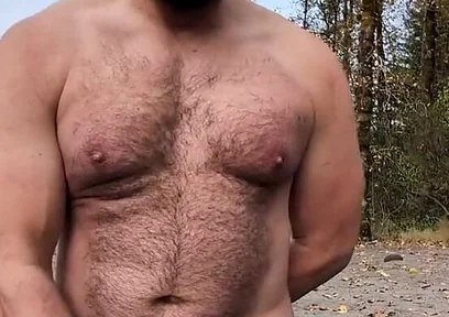 Milking a Load on a Beach in the Woods