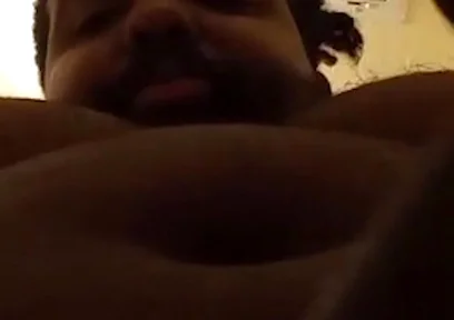 POV Facial Cumshot From Black Bear Stepdaddy