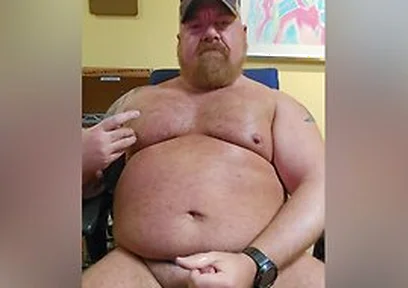 Stroking Thick Bear Cock