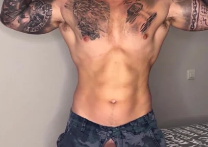 Military Huge Cumshot with No Hands