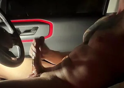 Car Masturbate and Cum