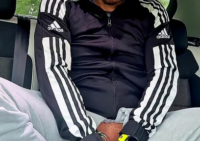 Chav-lad in a Tracksuit and White Socks Outside in Public Fun