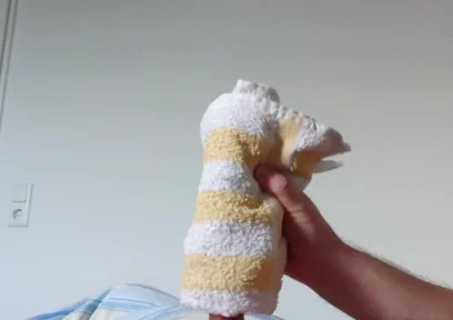 Small Cock Having Fun with the Towel
