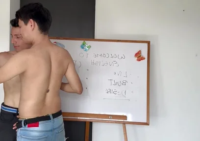 I'm Late to Class Because I Sucked Dicks in the College Bathroom, and to Make It up to My Teacher, I Let Him Fuck My Ass.