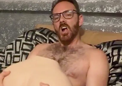 Stroking the Tip of My Big Dick with My Ass Doll
