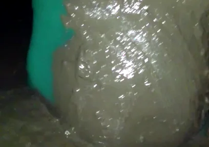 POV Pissing my nylon pantyhose leotard and mud play.