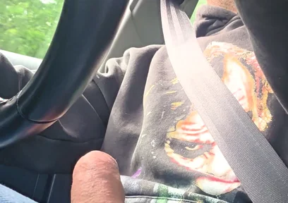 Straight Guy Gets Horny and Jerks off While Driving, He Almost Got Caught