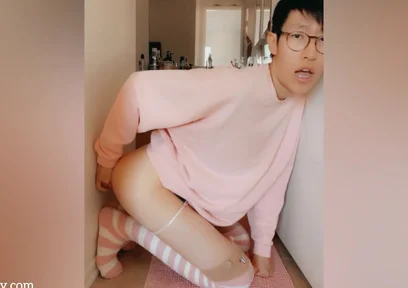 Skinny Asian Boy Loves Taking It From Behind
