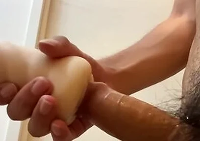 Massive Ejaculation By Squeezing The Phimosis Penis With Sexy Toy