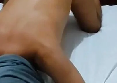 Ladysilva on the Bed in Red Panties Waiting for the Neighbor