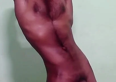 Hot Indian Boy Strips Underwear, Flexes Sweaty Lean Body, Jerks Thick Cock & Sniffs It
