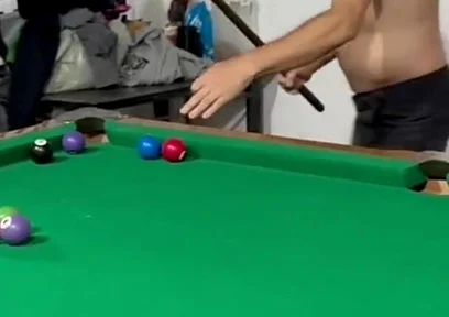 Sr Carmona and Victor Ferraz Playing Naked Billiards