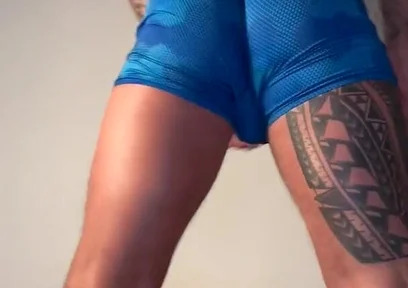 Spandex Makes Me I Jerk off Until I Shoot a Big Load