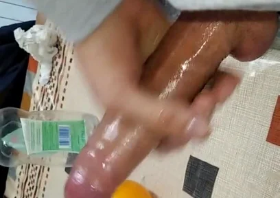 Straight Guy Wanks His Big Cock in Front of the Window, Neighbors Could See Me, I Cum on the Glass
