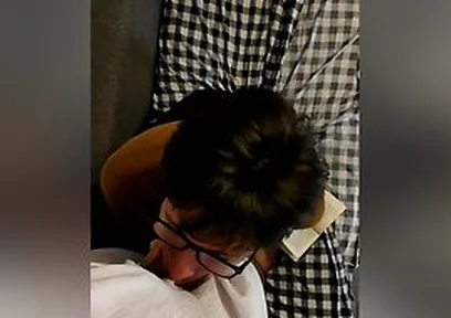On Halloween, A Ghost Fucked A Guy With Glasses In The Mouth And Filled His Whole Face With Cum
