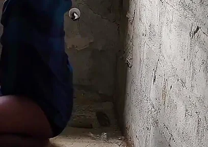 Fucking Ebony Big Wasit Bussy Inside the Toilet of an Uncompleted Building After a Blowjob