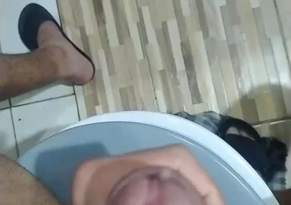 Handjob in the Bathroom