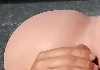 Closeup Anal Fucking Ass Doll with Uncut Natural Big Dick