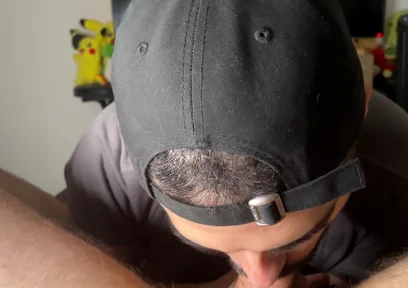 Cumshot in Mouth Sucking and Deepthoat My Friend Big Hard Dick