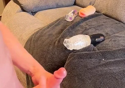 Multiple Masturbation Toys and Multiple Cumshots