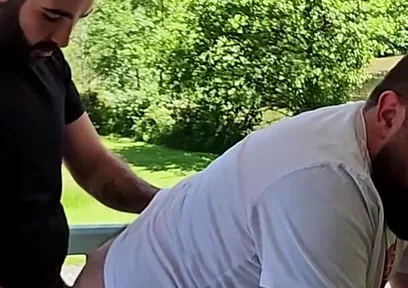 Outdoor Bear Fucking Bareback in Public