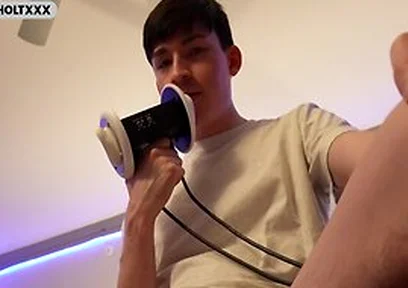 Asmr Ear Licking Showing Off Bulge Before Sliding Them Off