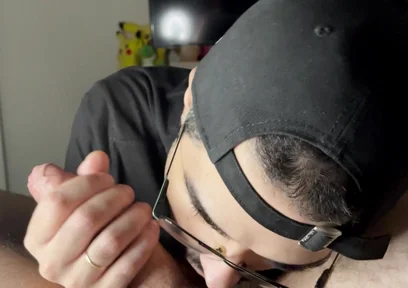 Getting Huge Cumshot in Mouth From My Friend Big Dick