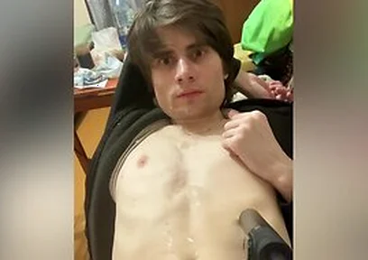 On A Bicycle He Jerks Off, Leaving On A Chair, Cumming With Rain On His Head, Eating Sperm