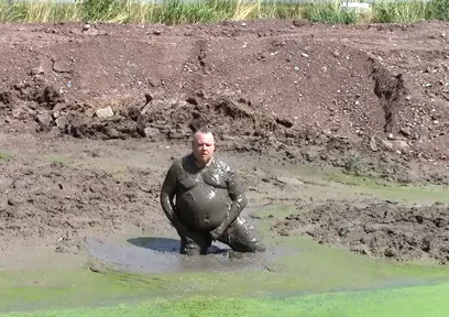 Mud Bath in Dark, Creamy Pond Mud