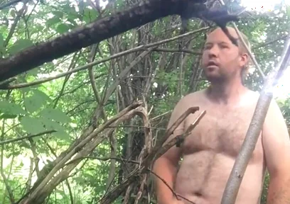 Outside Being Wild Jerking off